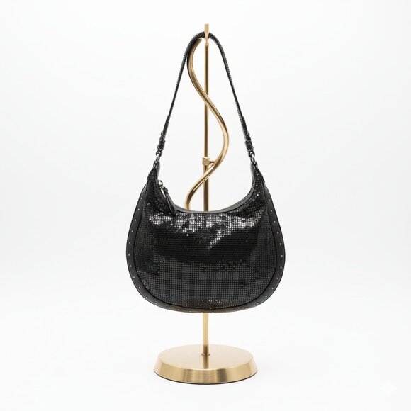 MICHAEL Michael Kors Handbags - MICHAEL MICKAEL KORS Small Black Sequined Evening Shoulder Bag